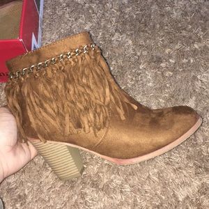 Strappy heel booties